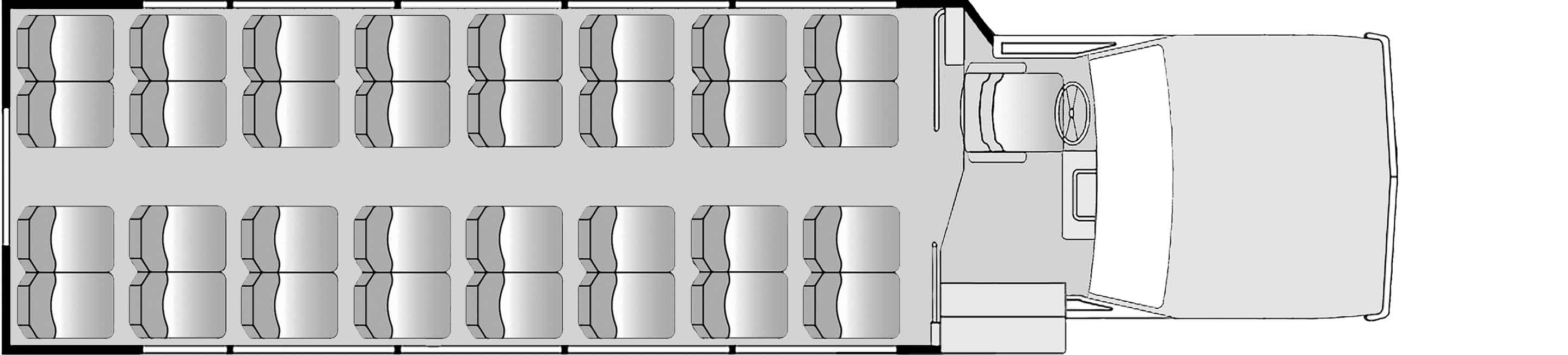 32 Passenger Plus Driver Floorplan Image